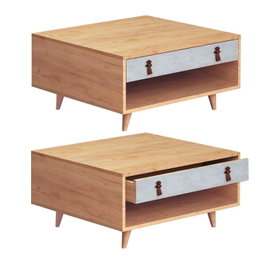 Hanah Home Mesa de Centro Brida Roble y Blanco